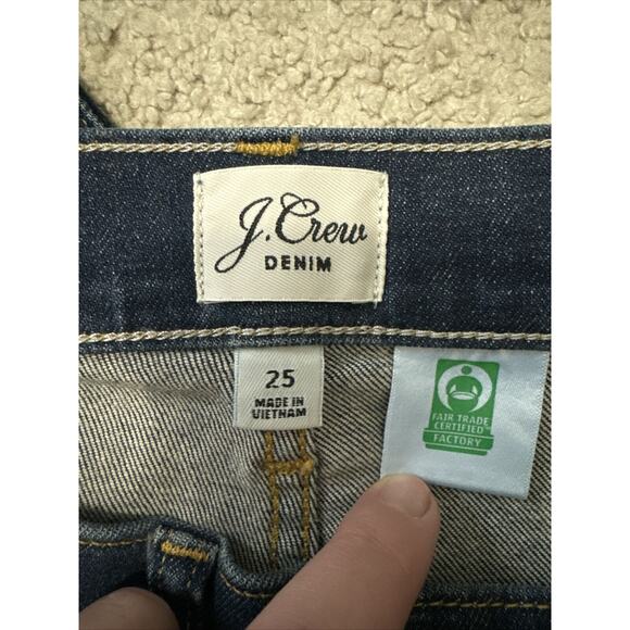 J. Crew Denim Jeans Size 25 Medium Wash Button Fly Mid-Rise 9” Toothpick Ankle - Picture 4 of 11